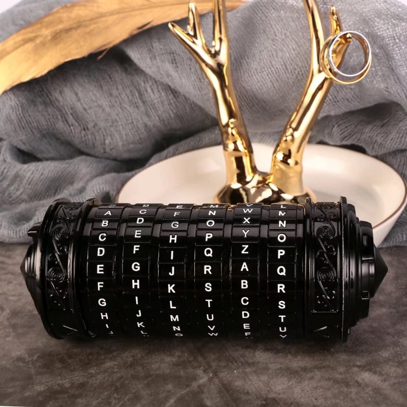 Cryptic Puzzle Lock Box with Hidden Compartments - Romantic Gift, Multiple Colors