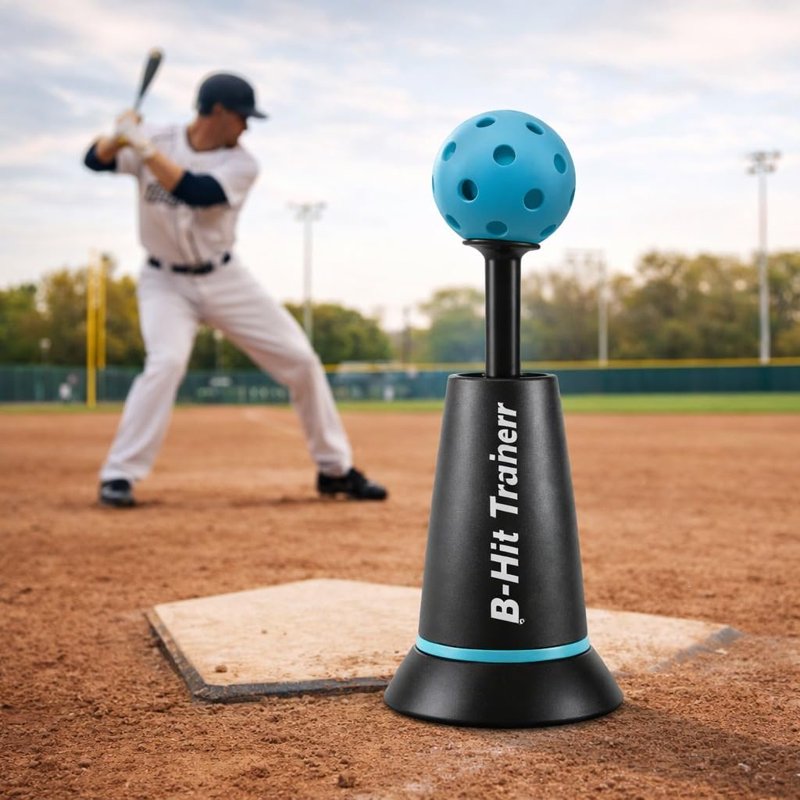 Baseball Batting Tee with Popper Balls - Durable Nylon Training Equipment for Kids & Adults
