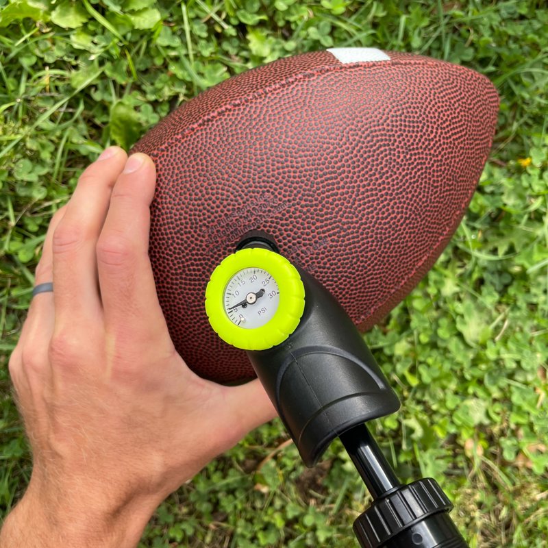 Ball Pump with Pressure Gauge and Needles - Inflates Sports Balls Accurately