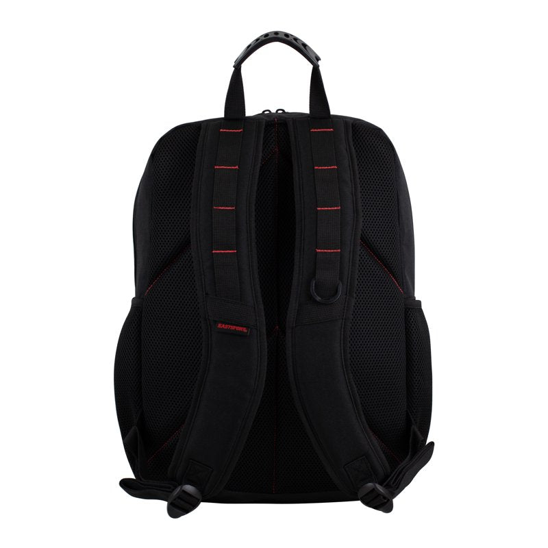 Durable Red & Black Laptop Backpack with Multiple Compartments