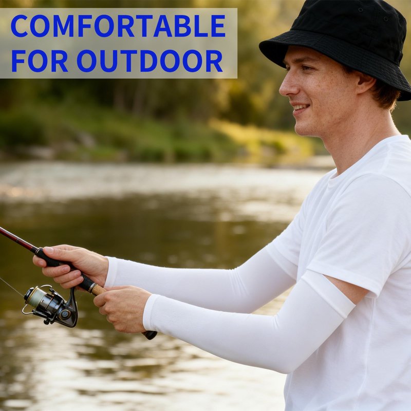 Cooling UV Protection Arm Sleeves Unisex Sports Compression Sun Cover