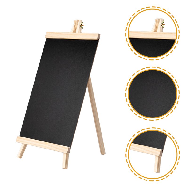 Wooden Chalkboard Sign Board with Easel for Menus & Events - Small Tabletop Display