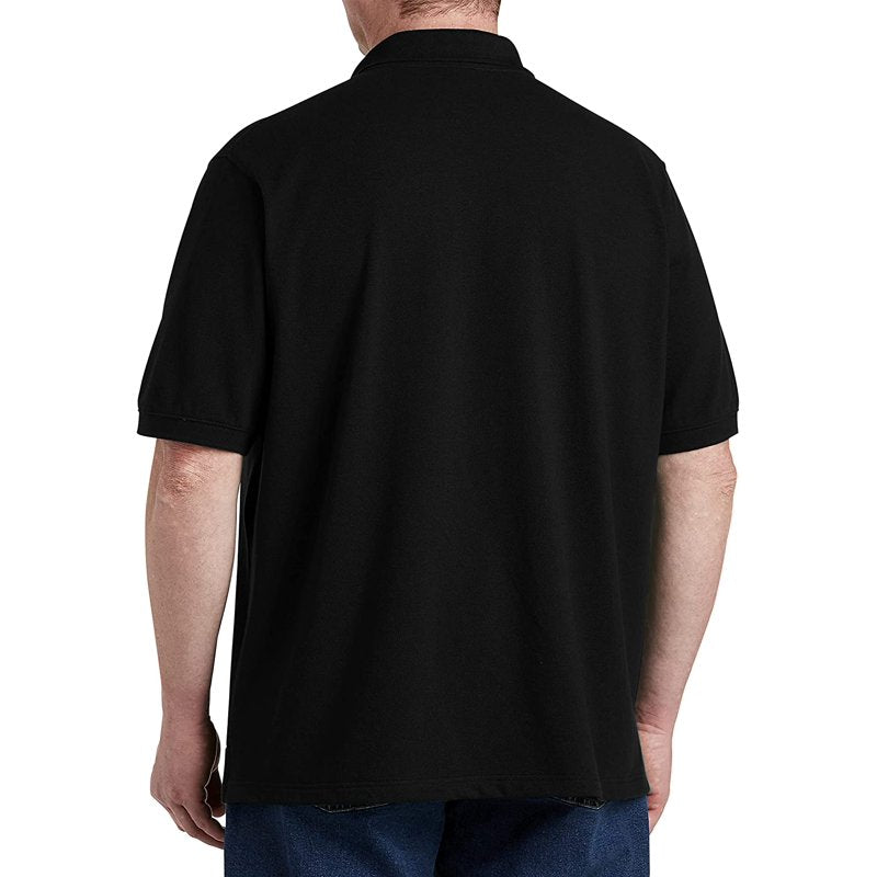 Big and Tall Men's Pique Mesh Polo Shirt - Versatile Casual Top