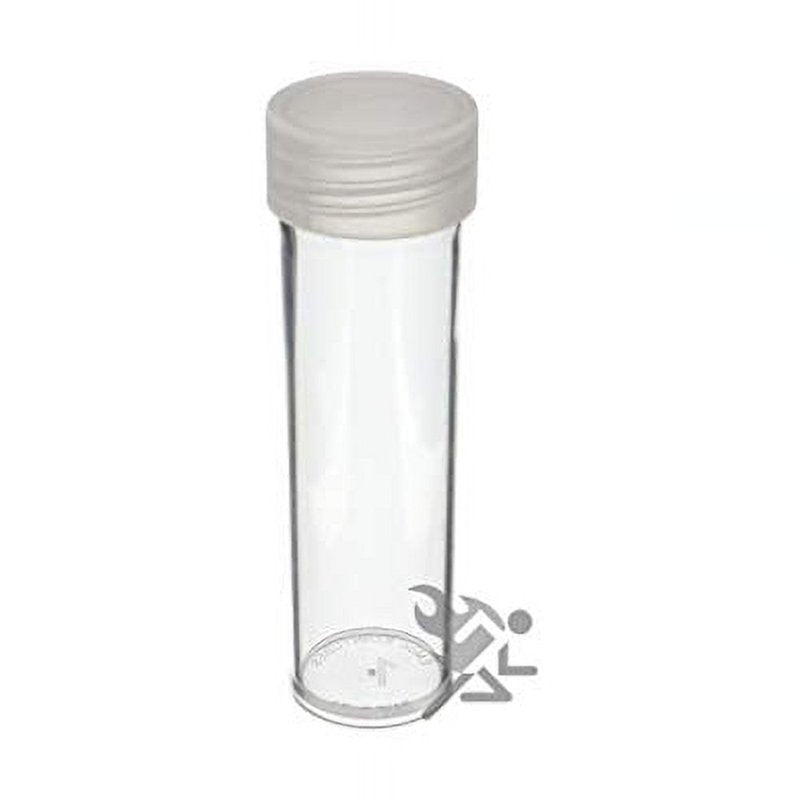 10-Pack Clear Coin Tubes with Screw-On Lid for Penny Storage