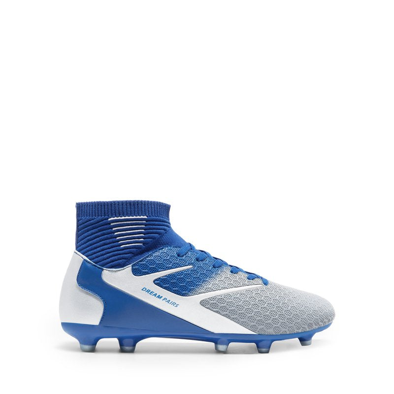 Dream Pairs Men’s High-Top Soccer Cleats 9.5 Blue/Grey – Lightweight, Cushioned & Slip-Resistant