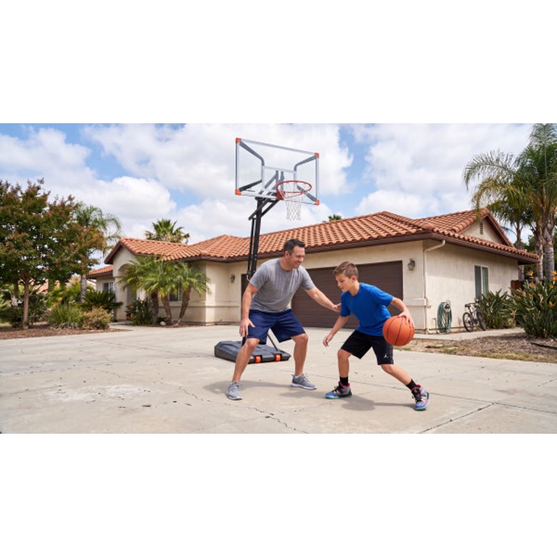 Portable Adjustable Outdoor Basketball Hoop with 50-Inch Backboard - Silverback NXT