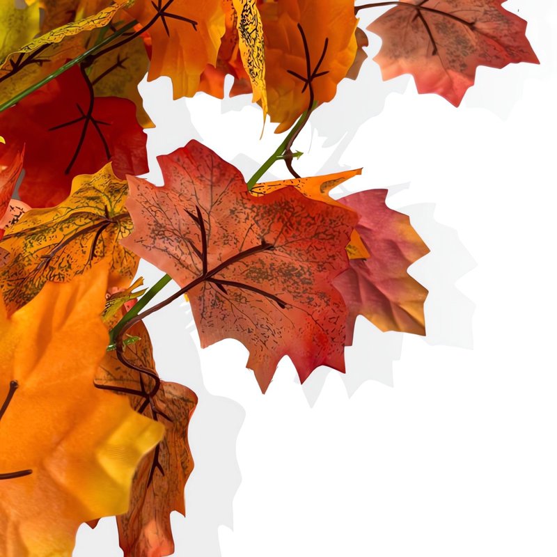 Autumn Maple Leaf Vine Garland - Fall Decor for Doors Walls Windows, 78.7 Inch Artificial Fall Foliage