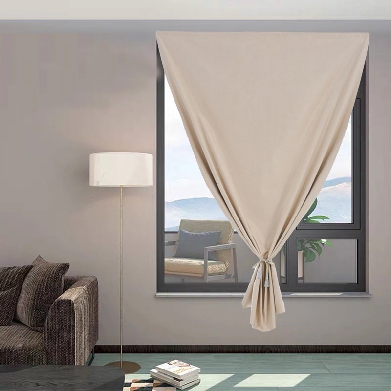 Velcro Style Blackout Window Curtains - Oversized Sunshade, No-Drill Installation