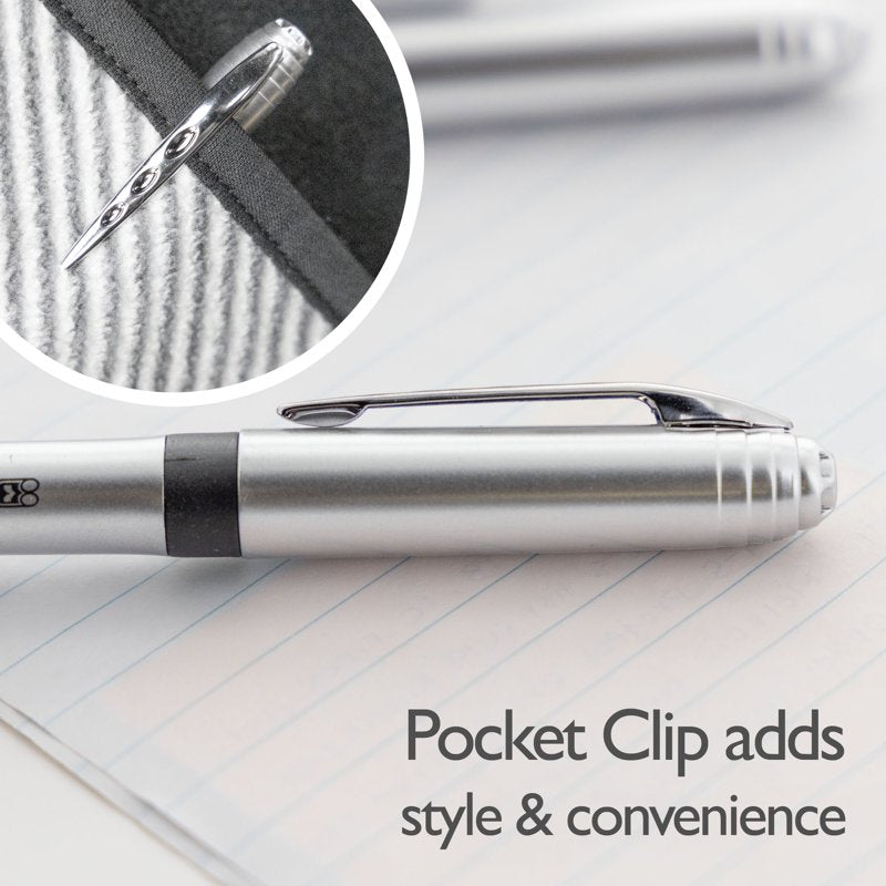 Assorted Rollerball Pens with Rubber Grip - 0.7mm Fine Point, 3 Pack