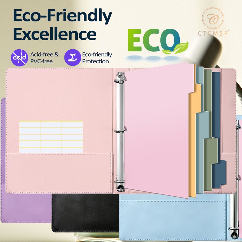 3 Ring Binder with Dividers - 1 Inch Heavy Duty Organizer for 200 Sheets