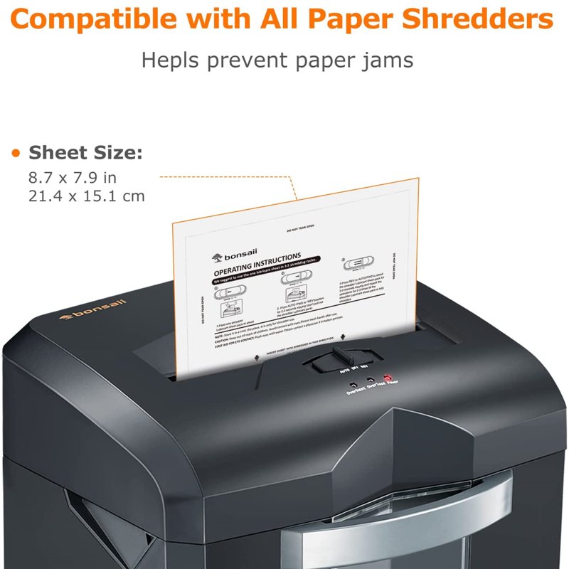 Paper Shredder Lubricant Sheets 24-Pack for All Shredders - Easy Maintenance
