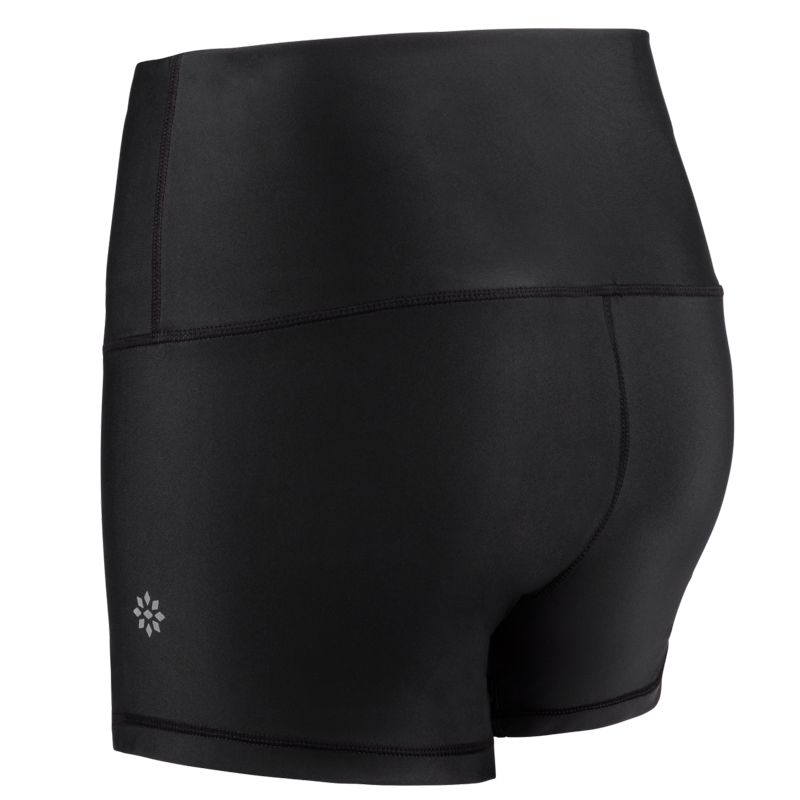 Women's Volleyball Shorts with Period Protection - High-Rise, Sweat-Wicking, Black