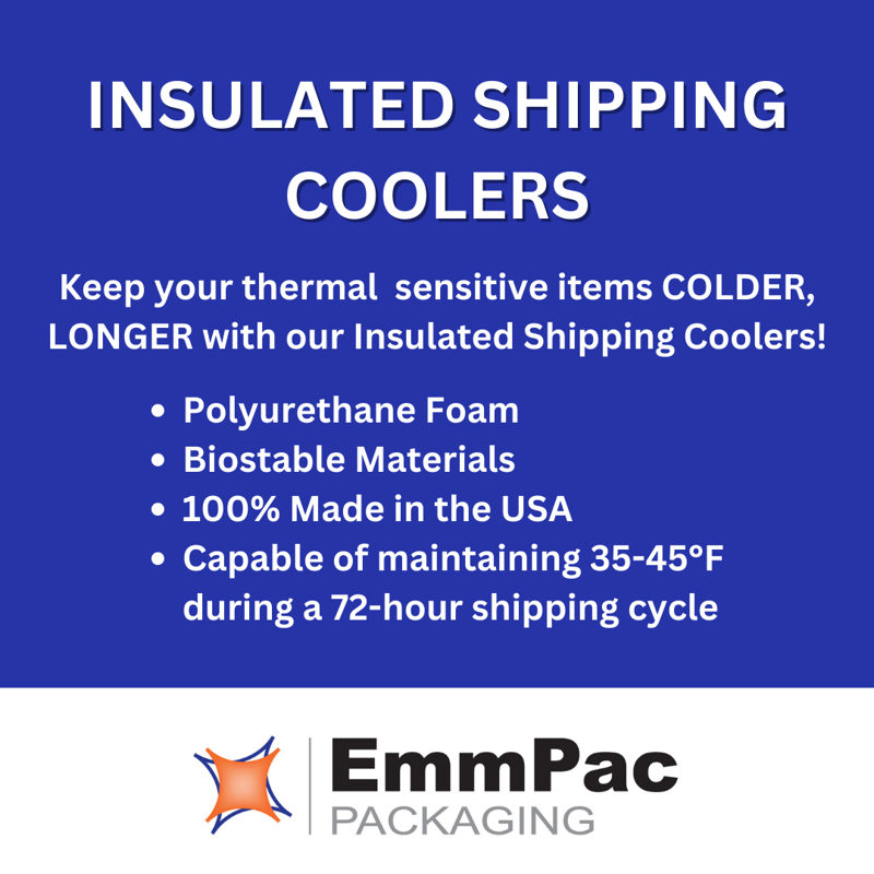 Insulated Shipping Cooler Pack of 2 – 11 x 9 x 9 Inches, Reusable Food & Temperature Shipping Box