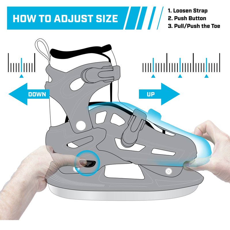 Adjustable Waterproof Ice Skates for Men - Recreational Figure Skating