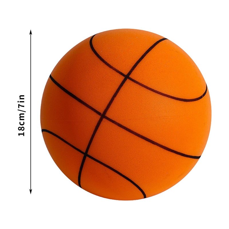 Silent Foam Basketball 7 Inch No Noise Indoor Dribbling Training Ball for Skill Development — Blue