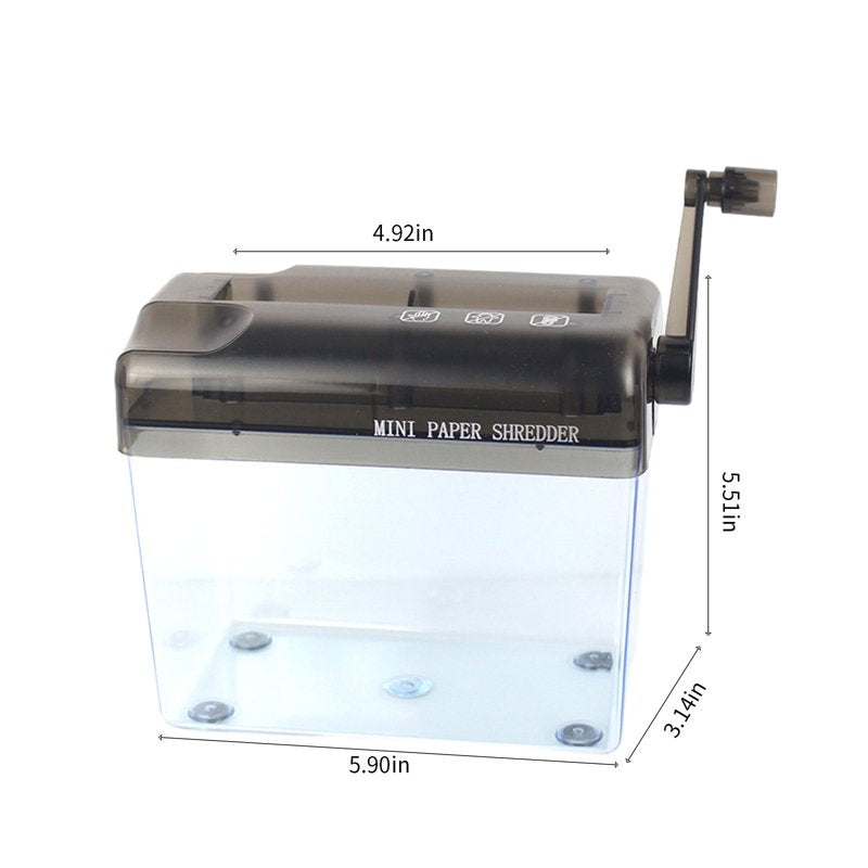 Mini Hand Paper Shredder Portable Manual A6 Office & Home Security Tool