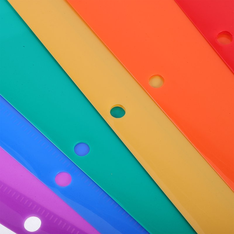 Multicolor Plastic Binder Dividers with Tabs for A4 & Letter Size Binders - 6 Pack
