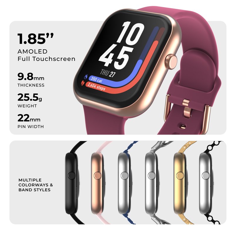 Smartwatch with AMOLED Display, Bluetooth Calling & Health Tracking