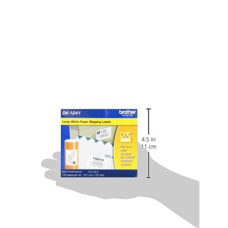 Brother DK-1241 Die-Cut Shipping Labels for QL Printers 4x6 inch Pack of 600