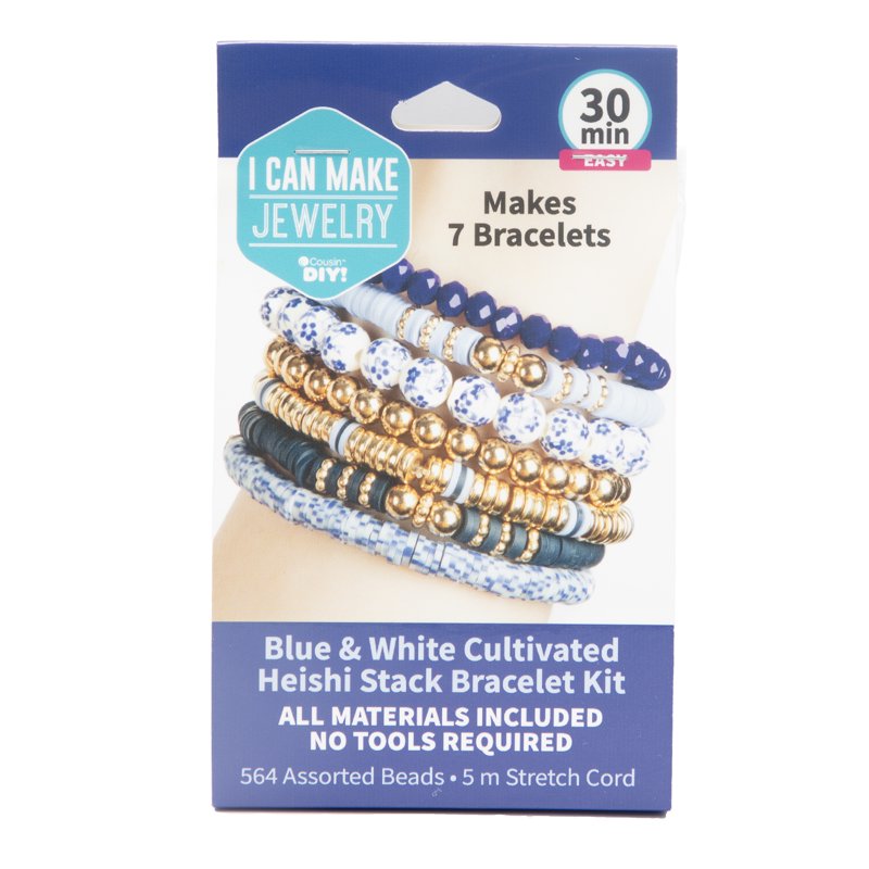 DIY Bead Bracelet Kit with 564 Beads for Custom Stack Bracelets - Unisex Adult Jewelry Making