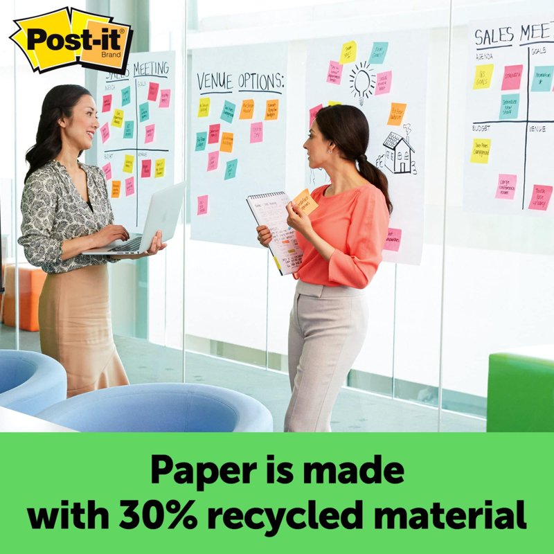 Post-it Super Sticky Easel Pads for Presentations and Brainstorming, 25x30 Inches, 8 Pads
