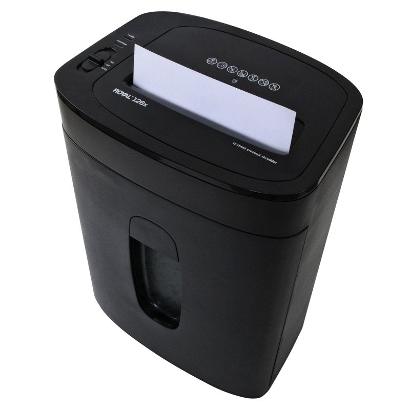 Cross Cut Paper Shredder 12-Sheet Capacity with Credit Card Staples 5 Gallon Wastebin