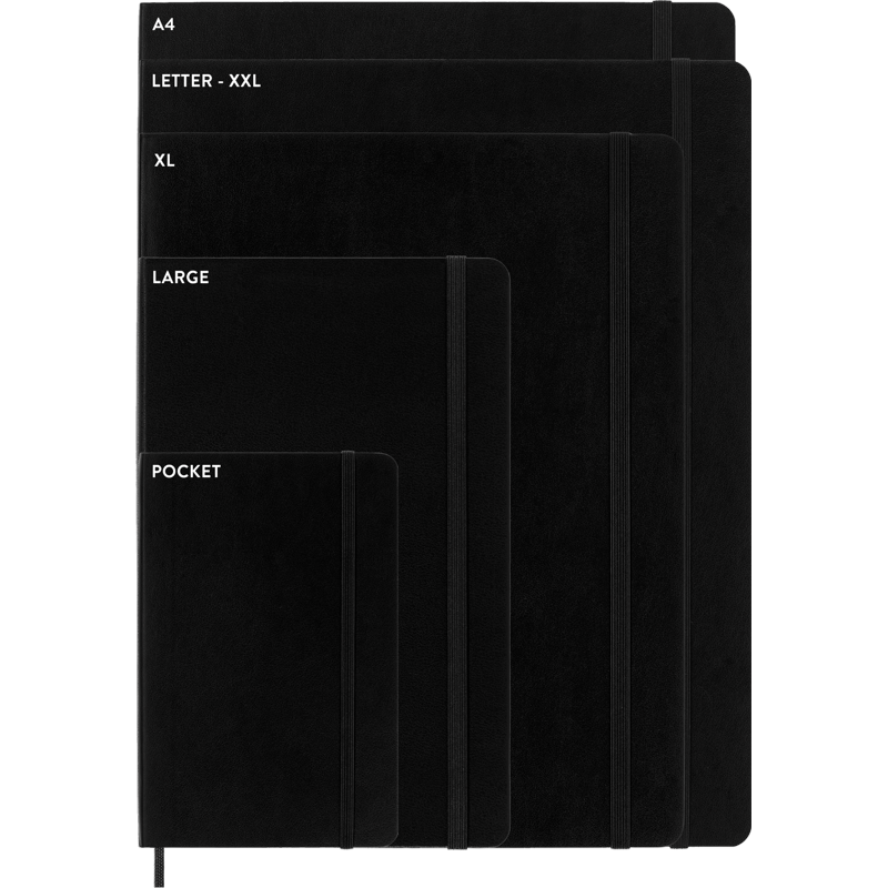 Moleskine Classic Pocket Notebook - Soft Cover, Ruled, Black, 3.5 x 5.5 Inches