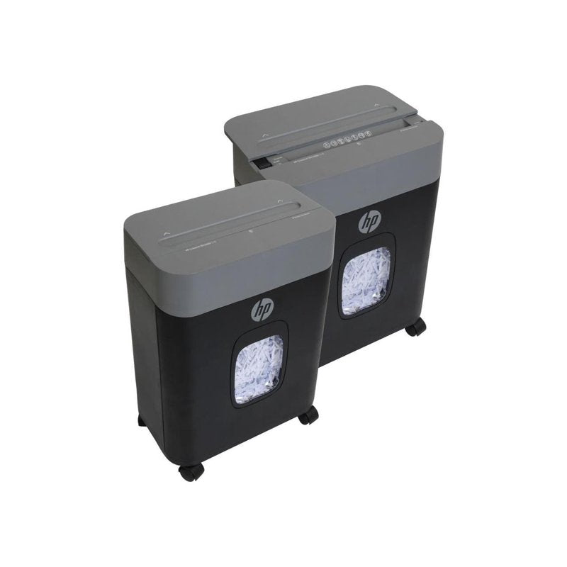 HP Crosscut Paper Shredder 8 Sheets with Pull-Out Bin and Casters