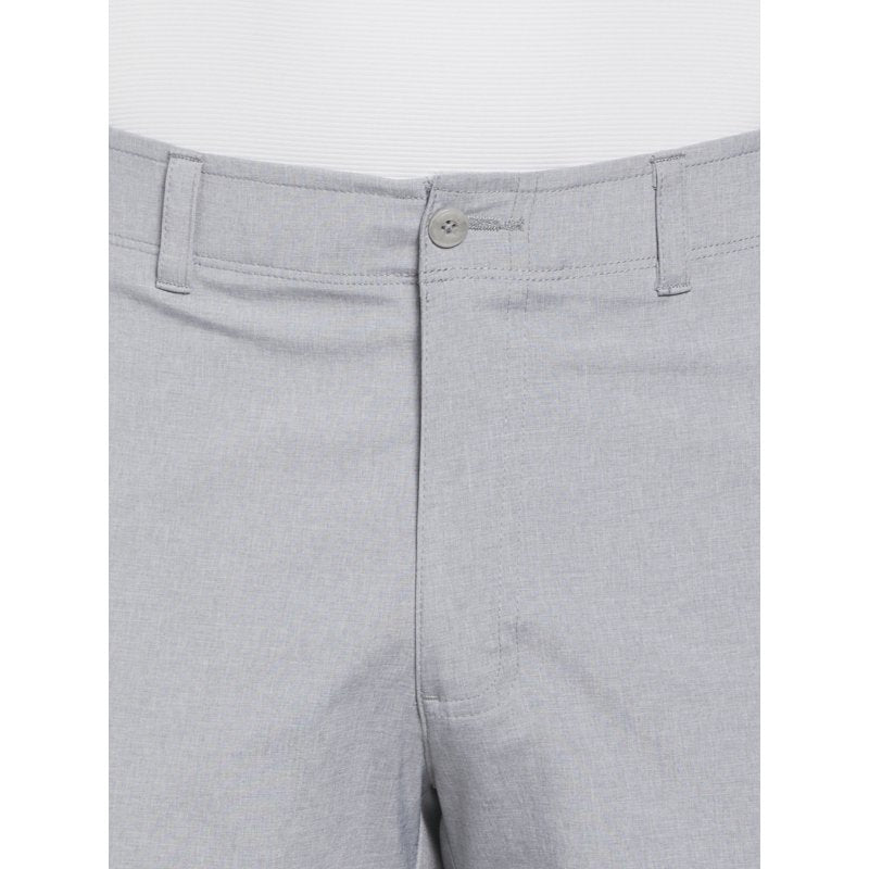 Men's 10-Inch Performance Heather Golf Shorts with Flex Waistband & Sun Protection