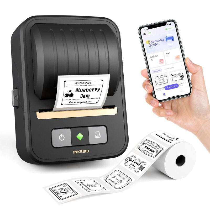 INKBIRD Bluetooth Portable Label Maker Machine with tape Thermal