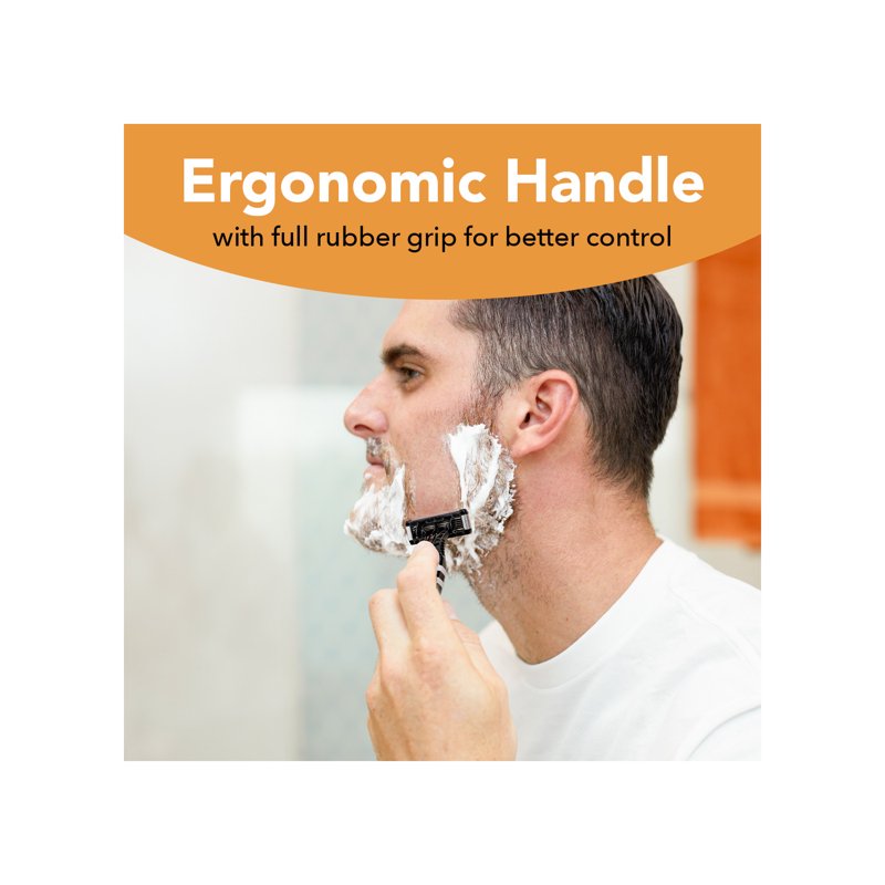 Men's 5-Blade Disposable Razors Pack of 4 - Sensitive Skin Shaving