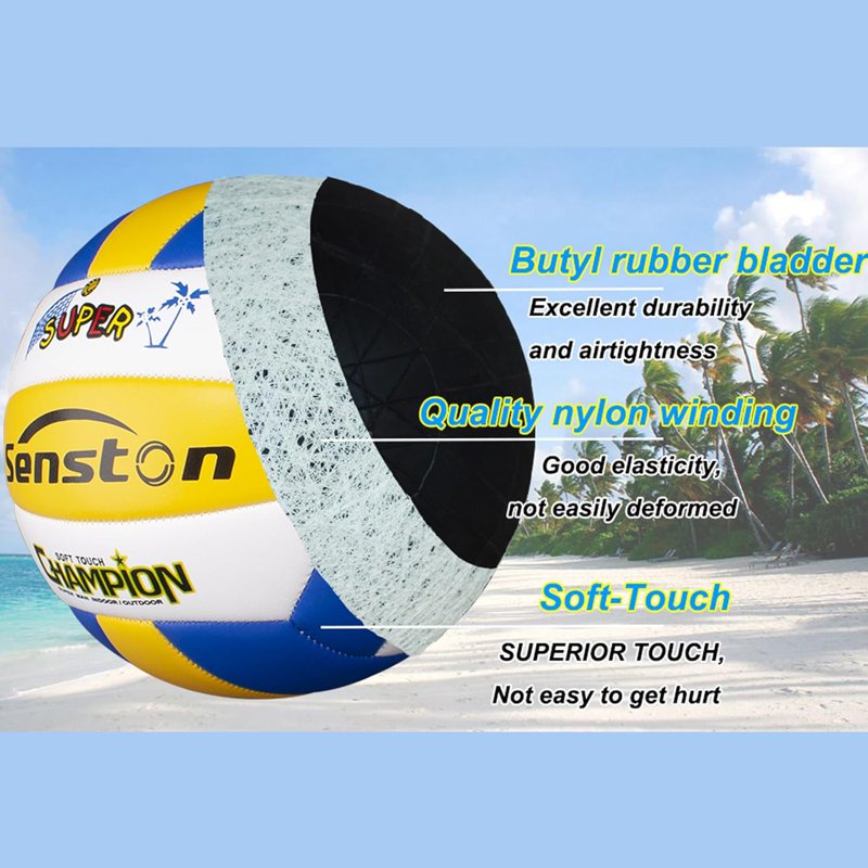 Official Size 5 Volleyball Soft Waterproof Indoor Outdoor Beach Volleyball