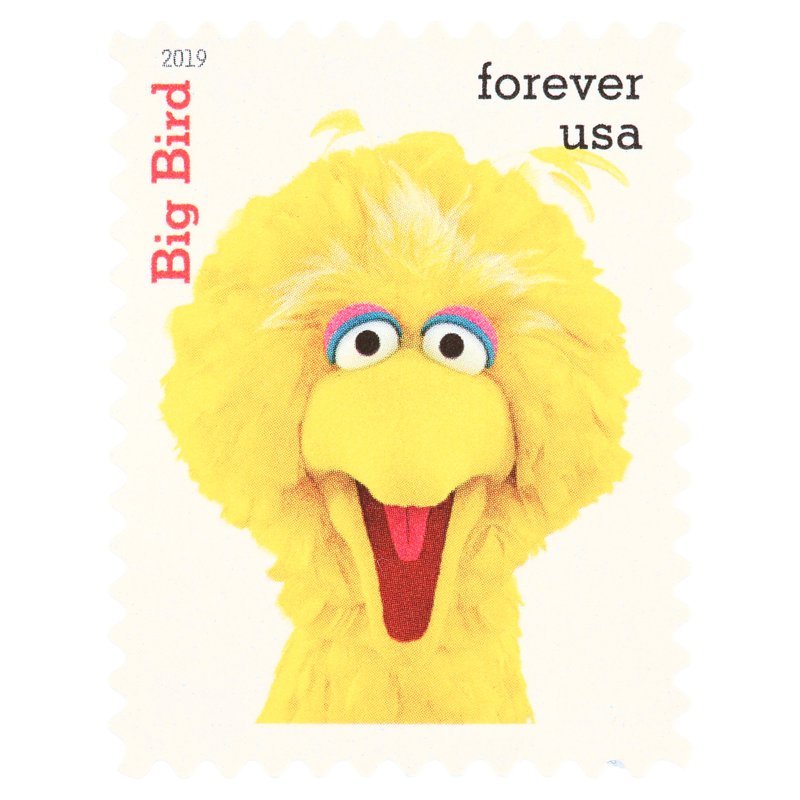 Sesame Street Postage Stamp Sheet - 16 First Class Muppets Collectible