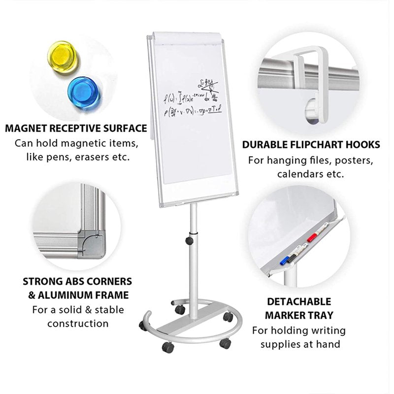 Magnetic Dry Erase Board 36x24 Inch Portable Whiteboard with Stand for Office School Home