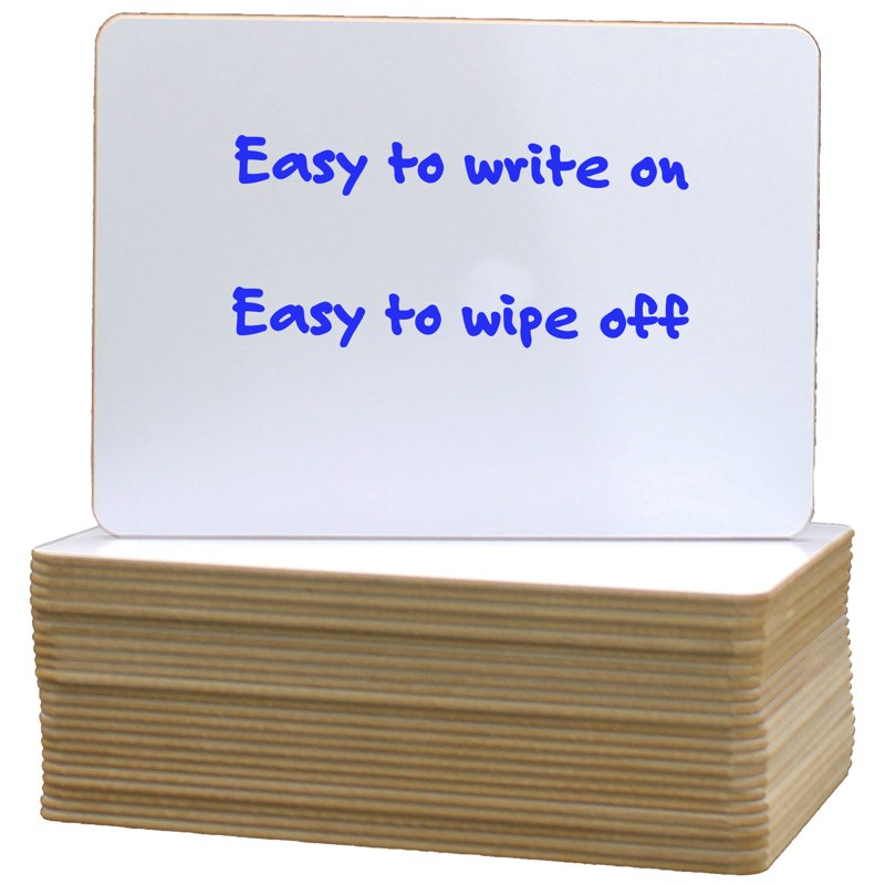 24 Pack 5x7 Inch Double-Sided Dry Erase White Boards for Classroom & Home Use