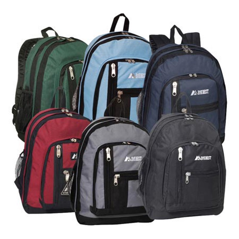 Unisex 18-Inch Double Compartment Backpack - Multiple Colors