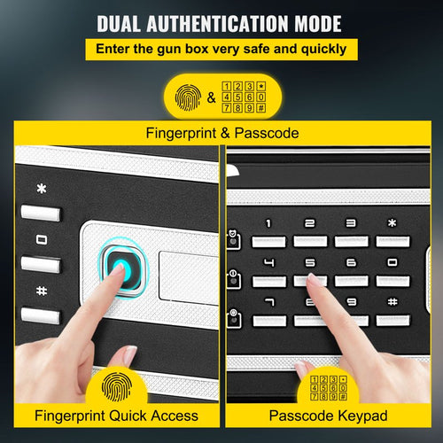 1.7 Cu Ft Fingerprint Safe Box with Digital Keypad and Keys - Security Safe for Money Jewelry & Documents