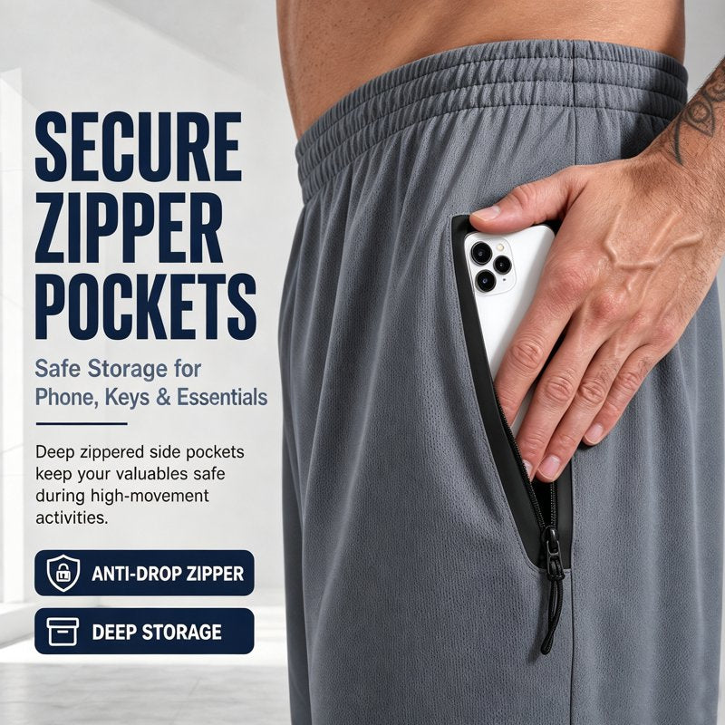 Men's Athletic Gym Shorts 5 Pack Quick Dry Workout Shorts with Pockets