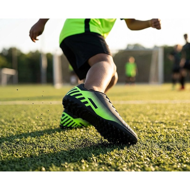 Vizari Santos JR Turf Soccer Shoes for Kids - 2.5Y Black Green (Variation 2.5Y, BLACK GREEN)