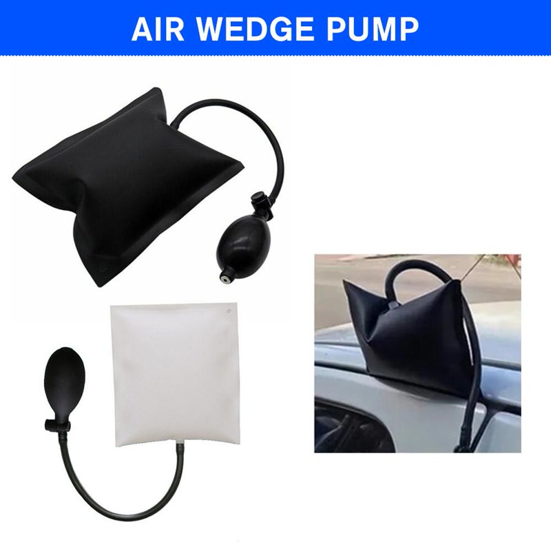 Inflatable Car Wedge Bag for Door and Window Alignment - Black