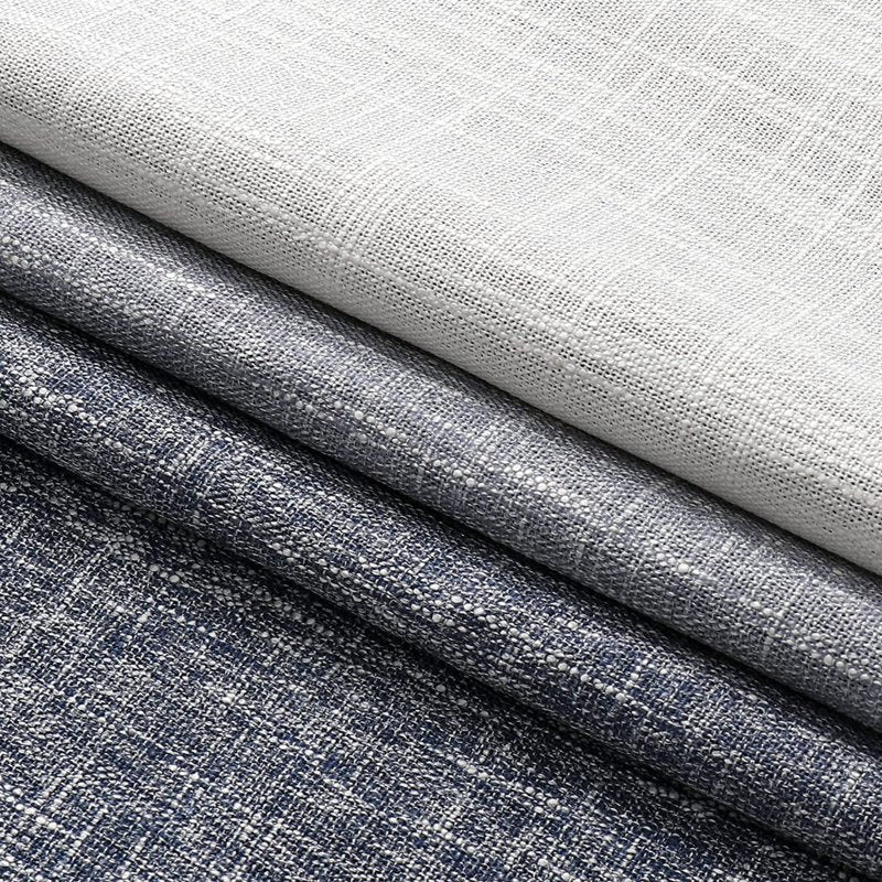 Blackout Curtains Two Tone Ombre Grommet Window Drapes - Modern Linen Style