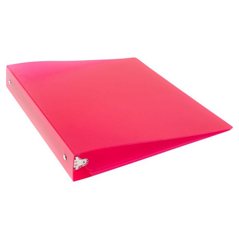 1-Inch Plastic Binder Hot Pink - 11.5 x 10.25 Inches, 1 Pack