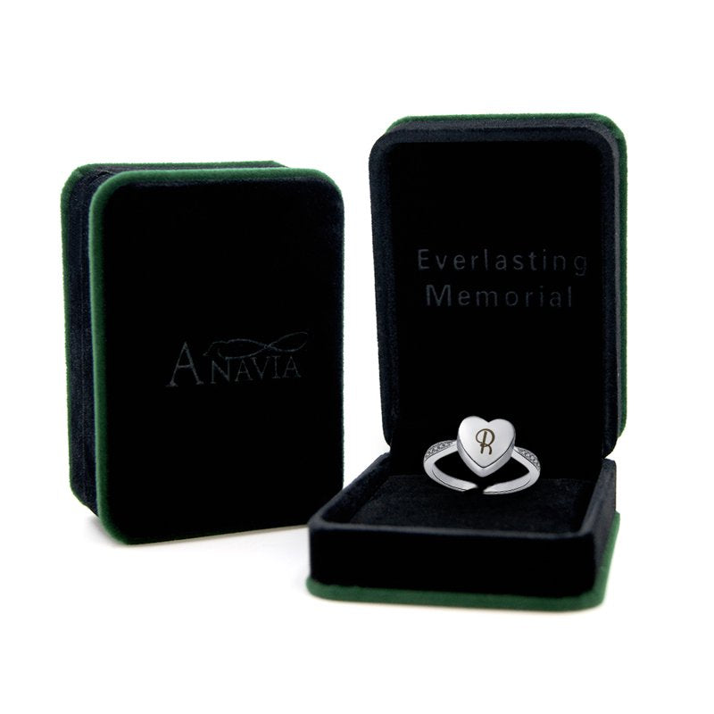 Personalized Cremation Ring with Custom Engraving & Free Jewelry Box - Memorial Keepsake