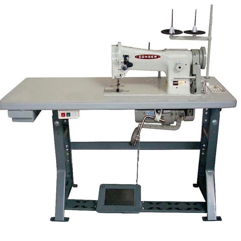 Industrial Sewing Machine with Chair Bundle for Heavy-Duty Fabric & Leather