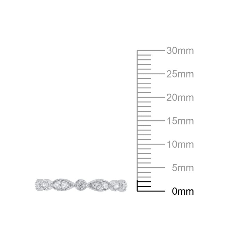 Lab Grown Diamond Wedding Band Sterling Silver 1/4 Carat Women Jewelry
