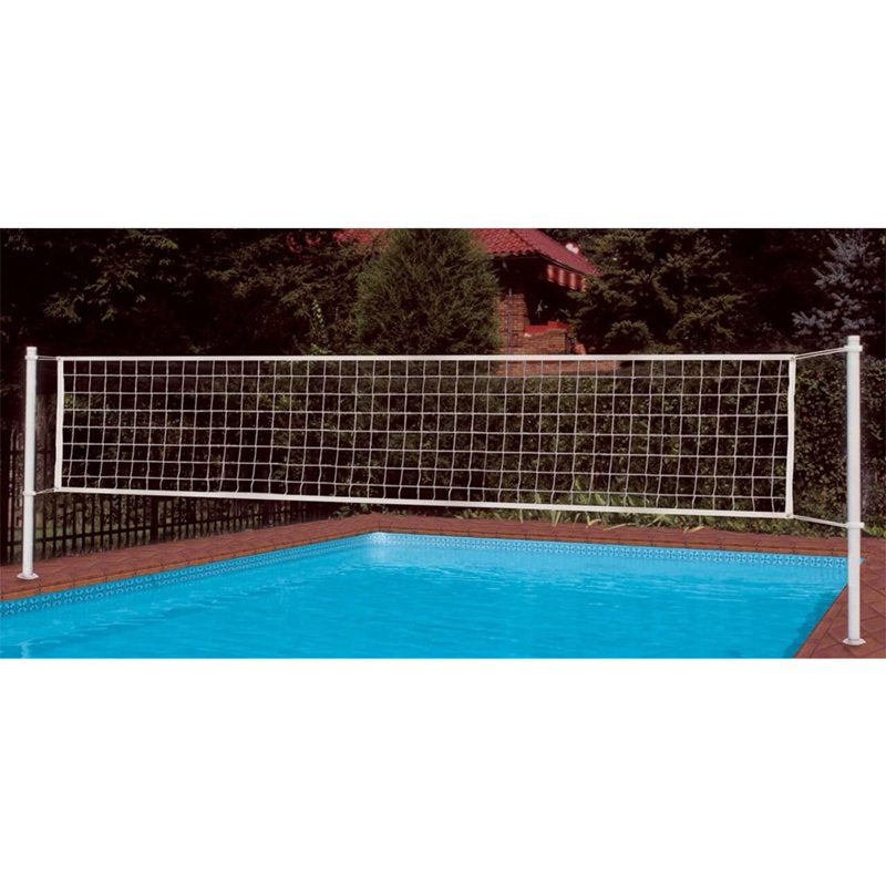 Pool Volleyball Set with Adjustable Net and Neon Pink Ball - 24 ft