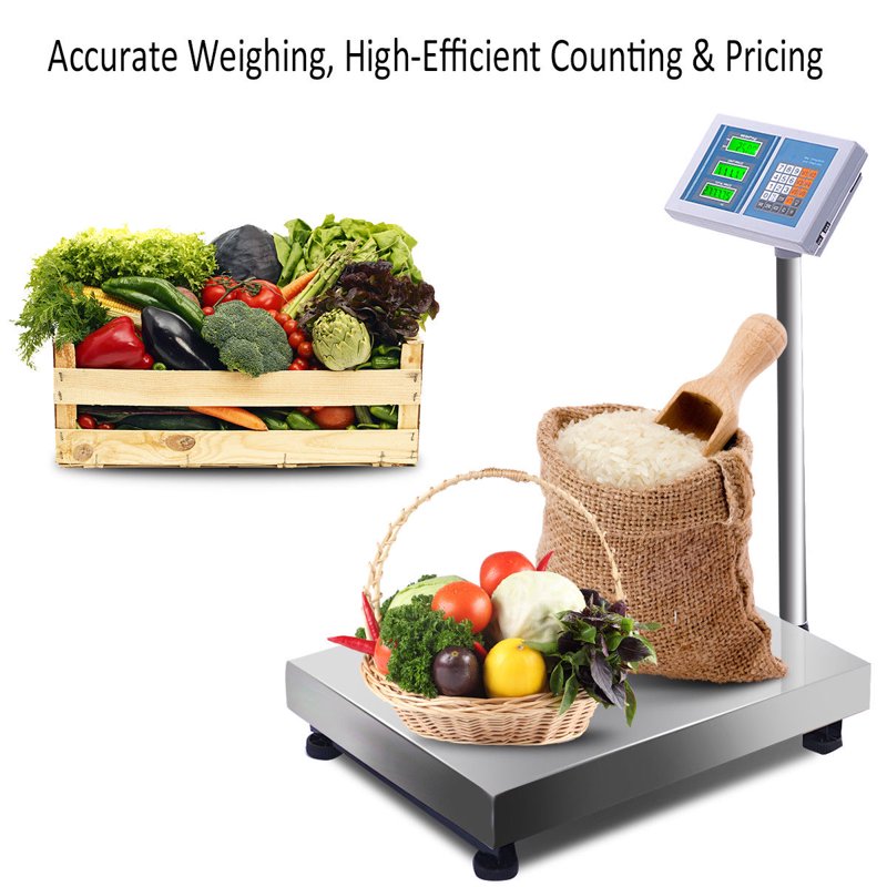 Digital Postal Floor Scale 660lbs Capacity Heavy Duty Industrial Weighing Platform