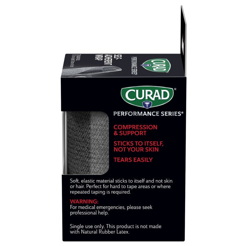 Self-Adherent Compression Bandage - 3 Inch x 5 Yard, Black, Medical Tape