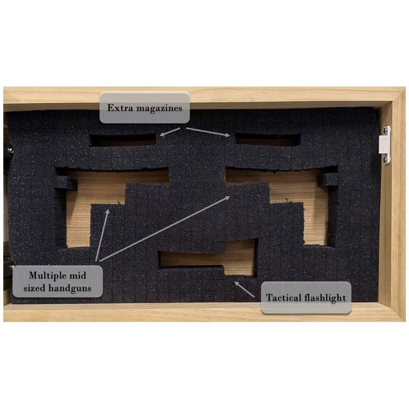 Decorative Gun Cabinet with Nature Scene - Wall-Mounted Locking Storage