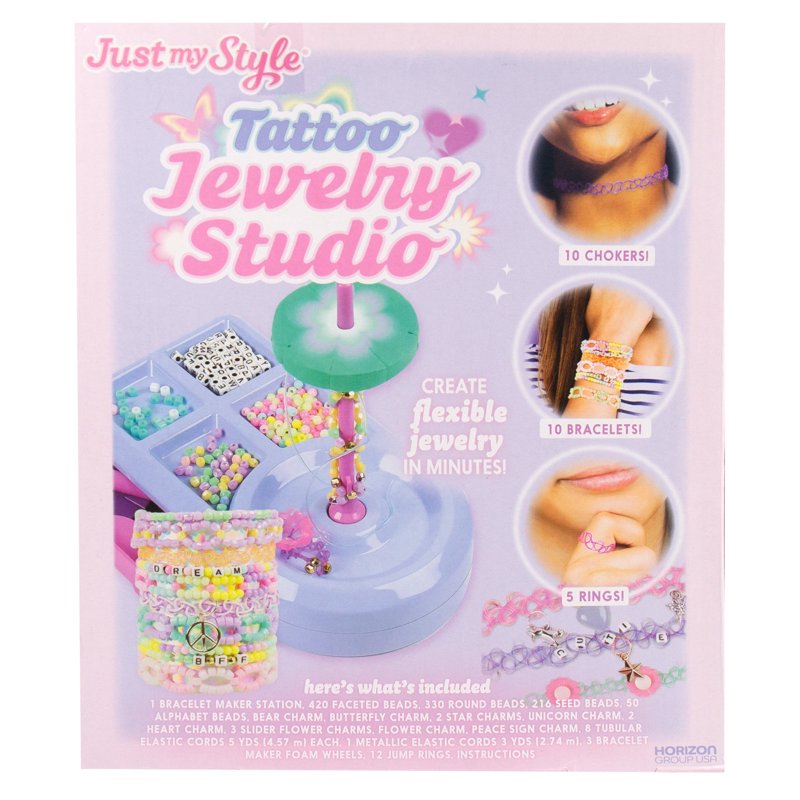 Stretchy Tattoo Jewelry Kit for DIY Chokers Bracelets Rings - 25 Pieces